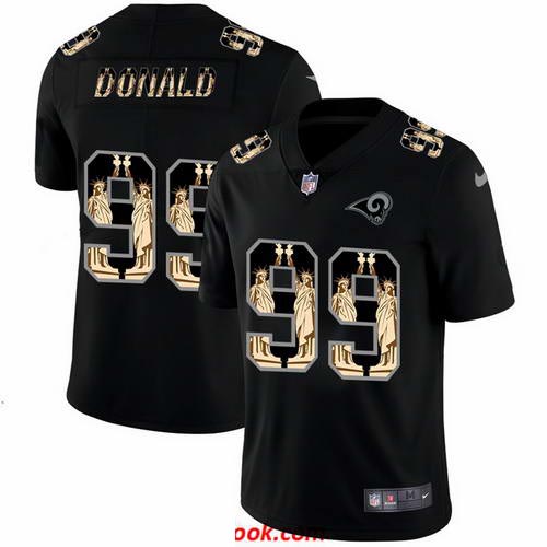 Nike Rams 99 Aaron Donald Black Statue Of Liberty Limited Jersey Nike Rams 99 Aaron Donald Black Statue Of Liberty Limited Jersey