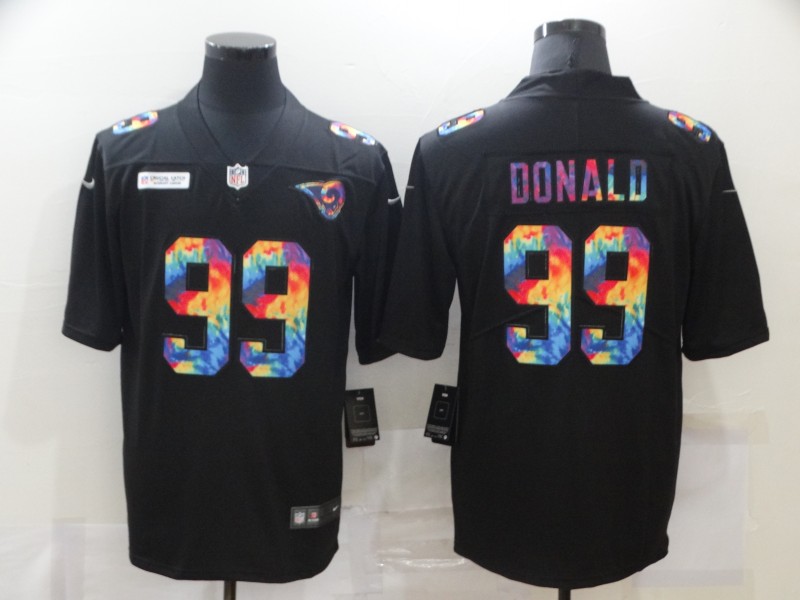 Nike Rams 99 Aaron Donald Black Vapor Untouchable Rainbow Limited Jersey Nike Rams 99 Aaron Donald Black Vapor Untouchable Rainbow Limited Jersey