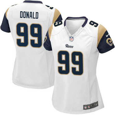 Nike Rams 99 Aaron Donald White Women Game Jersey