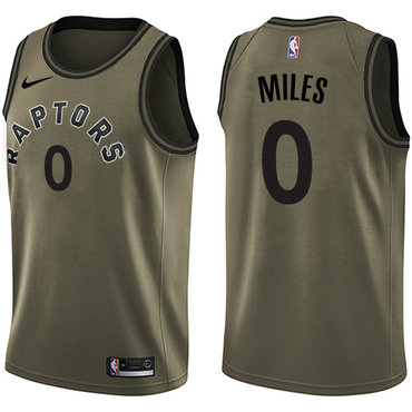 Nike Raptors #0 C.J. Miles Green Salute to Service NBA Swingman Jersey