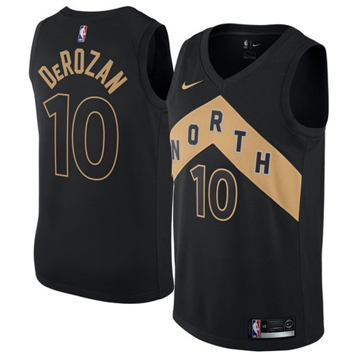 Nike Raptors #10 DeMar DeRozan Black NBA Swingman City Edition Jersey