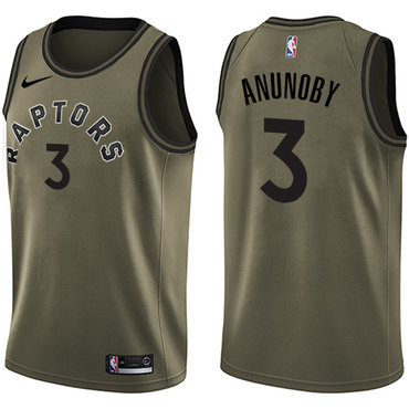 Nike Raptors #3 OG Anunoby Green Salute to Service NBA Swingman Jersey