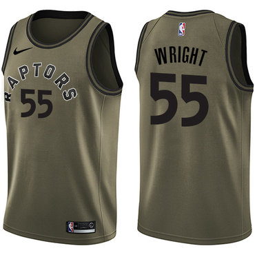 Nike Raptors #55 Delon Wright Green Salute to Service NBA Swingman Jersey