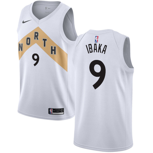 Nike Raptors #9 Serge Ibaka White NBA Swingman City Edition 2018 19 Jersey