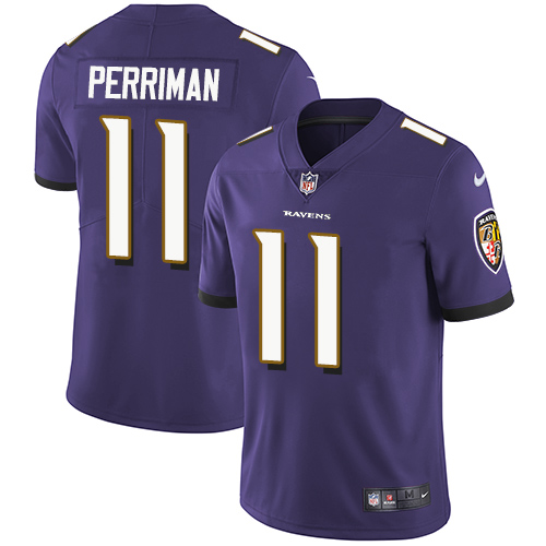 Nike Ravens #11 Breshad Perriman Purple Team Color Youth Stitched NFL Vapor Untouchable Limited Jersey
