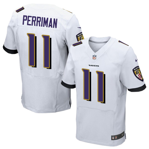 Nike Ravens #11 Breshad Perriman White Men's Stitched NFL New Elite Jersey Nike Ravens #11 Breshad Perriman White Men's Stitched NFL New Elite Jersey