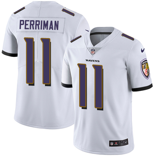 Nike Ravens #11 Breshad Perriman White Men's Stitched NFL Vapor Untouchable Limited Jersey