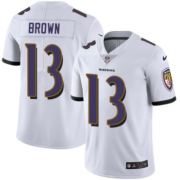 Nike Ravens #13 John Brown White Men's Stitched NFL Vapor Untouchable Limited Jersey Nike Ravens #13 John Brown White Men's Stitched NFL Vapor Untouchable Limited Jersey