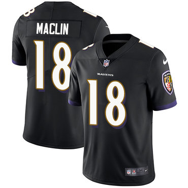 Nike Ravens #18 Jeremy Maclin Black Alternate Men's Stitched NFL Vapor Untouchable Limited Jersey