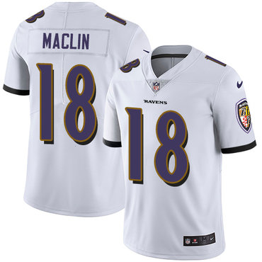 Nike Ravens #18 Jeremy Maclin White Men's Stitched NFL Vapor Untouchable Limited Jersey
