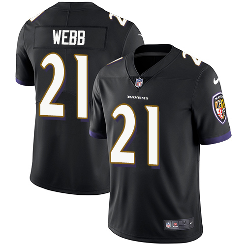 Nike Ravens #21 Lardarius Webb Black Alternate Men's Stitched NFL Vapor Untouchable Limited Jersey Nike Ravens #21 Lardarius Webb Black Alternate Men's Stitched NFL Vapor Untouchable Limited Jersey