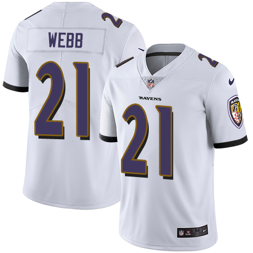 Nike Ravens #21 Lardarius Webb White Men's Stitched NFL Vapor Untouchable Limited Jersey