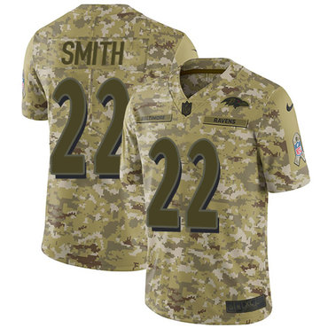 Nike Ravens #22 Jimmy Smith Camo Men's Stitched NFL Limited 2018 Salute To Service Jersey Nike Ravens #22 Jimmy Smith Camo Men's Stitched NFL Limited 2018 Salute To Service Jersey