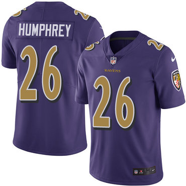 Nike Ravens #26 Marlon Humphrey Purple Men's Stitched NFL Limited Rush Jersey