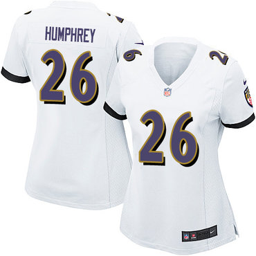 Nike Ravens #26 Marlon Humphrey White Women's Stitched NFL New Elite Jersey