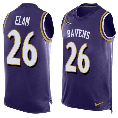 Nike Ravens #26 Matt Elam Purple Team Color Men's Stitched NFL Limited Tank Top Jersey Nike Ravens #26 Matt Elam Purple Team Color Men's Stitched NFL Limited Tank Top Jersey