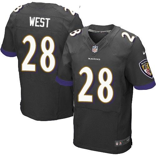 Nike Ravens #28 Terrance West Black Alternate Men's Stitched NFL New Elite Jersey Nike Ravens #28 Terrance West Black Alternate Men's Stitched NFL New Elite Jersey