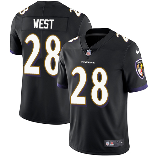 Nike Ravens #28 Terrance West Black Alternate Youth Stitched NFL Vapor Untouchable Limited Jersey