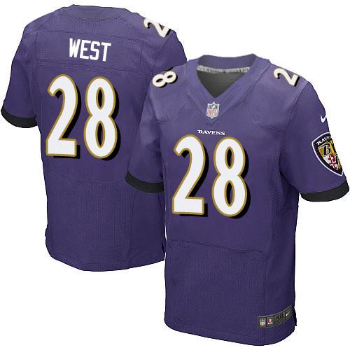 Nike Ravens #28 Terrance West Purple Team Color Men's Stitched NFL New Elite Jersey Nike Ravens #28 Terrance West Purple Team Color Men's Stitched NFL New Elite Jersey
