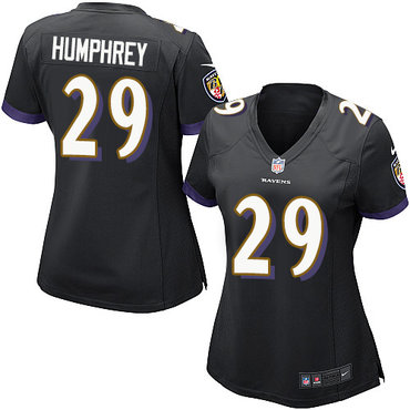 Nike Ravens #29 Marlon Humphrey Black Alternate Women's Stitched NFL New Elite Jersey