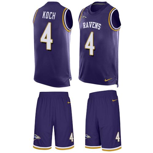 Nike Ravens #4 Sam Koch Purple Team Color Men's Stitched NFL Limited Tank Top Suit Jersey Nike Ravens #4 Sam Koch Purple Team Color Men's Stitched NFL Limited Tank Top Suit Jersey
