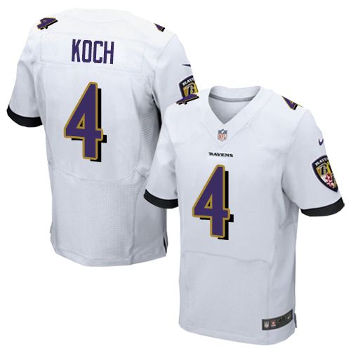 Nike Ravens #4 Sam Koch White Men's Stitched NFL New Elite Jersey Nike Ravens #4 Sam Koch White Men's Stitched NFL New Elite Jersey
