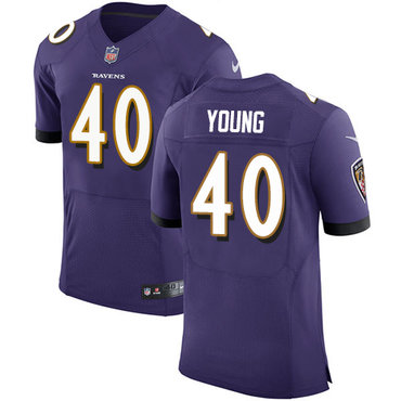 Nike Ravens #40 Kenny Young Purple Team Color Men's Stitched NFL Vapor Untouchable Elite Jersey Nike Ravens #40 Kenny Young Purple Team Color Men's Stitched NFL Vapor Untouchable Elite Jersey