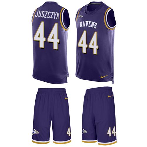 Nike Ravens #44 Kyle Juszczyk Purple Team Color Men's Stitched NFL Limited Tank Top Suit Jersey Nike Ravens #44 Kyle Juszczyk Purple Team Color Men's Stitched NFL Limited Tank Top Suit Jersey
