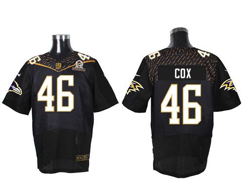 Nike Ravens #46 Morgan Cox Black 2016 Pro Bowl Men's Stitched NFL Elite Jersey Nike Ravens #46 Morgan Cox Black 2016 Pro Bowl Men's Stitched NFL Elite Jersey