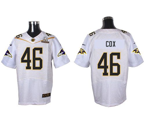 Nike Ravens #46 Morgan Cox White 2016 Pro Bowl Men's Stitched NFL Elite Jersey Nike Ravens #46 Morgan Cox White 2016 Pro Bowl Men's Stitched NFL Elite Jersey