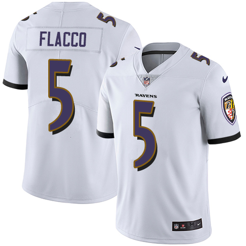 Nike Ravens #5 Joe Flacco White Men's Stitched NFL Vapor Untouchable Limited Jersey Nike Ravens #5 Joe Flacco White Men's Stitched NFL Vapor Untouchable Limited Jersey