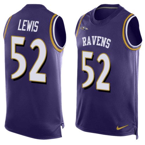 Nike Ravens #52 Ray Lewis Purple Team Color Men's Stitched NFL Limited Tank Top Jersey Nike Ravens #52 Ray Lewis Purple Team Color Men's Stitched NFL Limited Tank Top Jersey