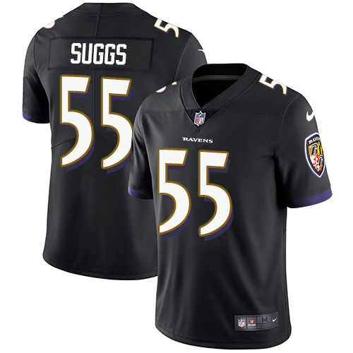 Nike Ravens #55 Terrell Suggs Black Alternate Men's Stitched NFL Vapor Untouchable Limited Jersey Nike Ravens #55 Terrell Suggs Black Alternate Men's Stitched NFL Vapor Untouchable Limited Jersey