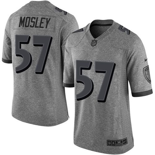 Nike Ravens #57 C.J. Mosley Gray Men's Stitched NFL Limited Gridiron Gray Jersey Nike Ravens #57 C.J. Mosley Gray Men's Stitched NFL Limited Gridiron Gray Jersey