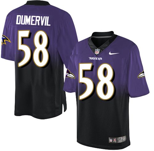 Nike Ravens #58 Elvis Dumervil Purple Black Men's Stitched NFL Elite Fadeaway Fashion Jersey Nike Ravens #58 Elvis Dumervil Purple Black Men's Stitched NFL Elite Fadeaway Fashion Jersey