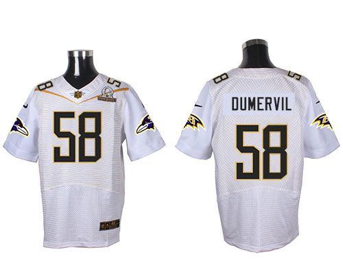 Nike Ravens #58 Elvis Dumervil White 2016 Pro Bowl Men's Stitched NFL Elite Jersey Nike Ravens #58 Elvis Dumervil White 2016 Pro Bowl Men's Stitched NFL Elite Jersey