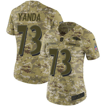 Nike Ravens #73 Marshal Yanda Camo Women's Stitched NFL Limited 2018 Salute to Service Jersey Nike Ravens #73 Marshal Yanda Camo Women's Stitched NFL Limited 2018 Salute to Service Jersey