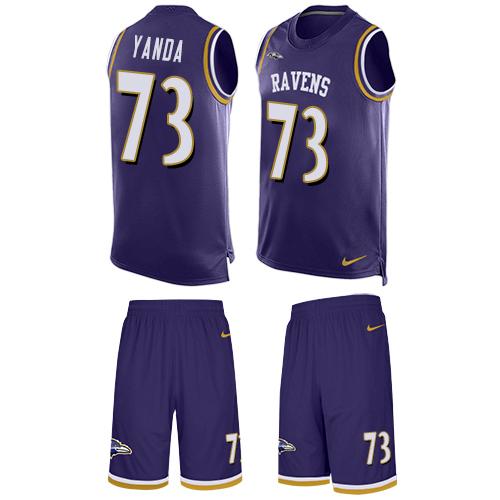Nike Ravens #73 Marshal Yanda Purple Team Color Men's Stitched NFL Limited Tank Top Suit Jersey Nike Ravens #73 Marshal Yanda Purple Team Color Men's Stitched NFL Limited Tank Top Suit Jersey