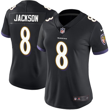 Nike Ravens #8 Lamar Jackson Black Alternate Women's Stitched NFL Vapor Untouchable Limited Jersey Nike Ravens #8 Lamar Jackson Black Alternate Women's Stitched NFL Vapor Untouchable Limited Jersey