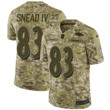 Nike Ravens #83 Willie Snead IV Camo Men's Stitched NFL Limited 2018 Salute To Service Jersey Nike Ravens #83 Willie Snead IV Camo Men's Stitched NFL Limited 2018 Salute To Service Jersey