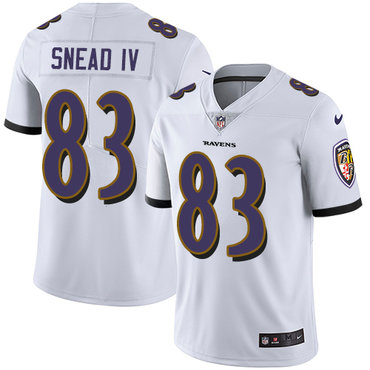 Nike Ravens #83 Willie Snead IV White Men's Stitched NFL Vapor Untouchable Limited Jersey Nike Ravens #83 Willie Snead IV White Men's Stitched NFL Vapor Untouchable Limited Jersey