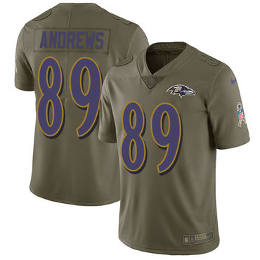 Nike Ravens #89 Mark Andrews Olive Men's Stitched NFL Limited 2017 Salute To Service Jersey Nike Ravens #89 Mark Andrews Olive Men's Stitched NFL Limited 2017 Salute To Service Jersey