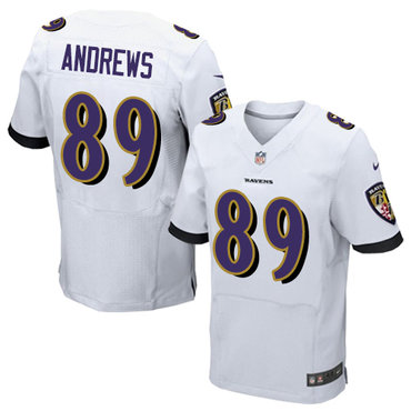 Nike Ravens #89 Mark Andrews White Men's Stitched NFL New Elite Jersey Nike Ravens #89 Mark Andrews White Men's Stitched NFL New Elite Jersey