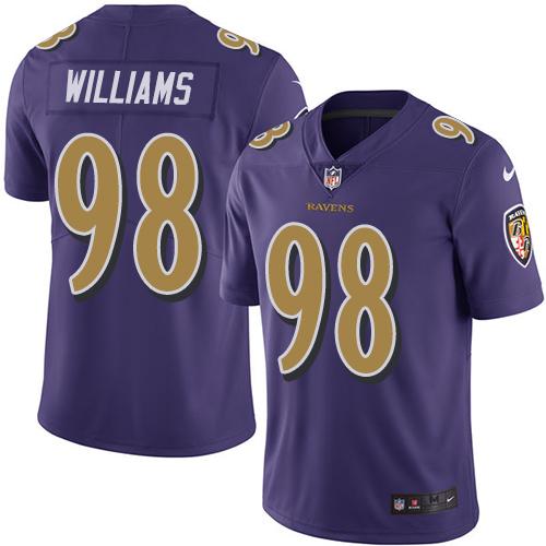 Nike Ravens #98 Brandon Williams Purple Men's Stitched NFL Limited Rush Jersey Nike Ravens #98 Brandon Williams Purple Men's Stitched NFL Limited Rush Jersey