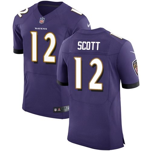 Nike Ravens 12 Jaleel Scott Purple Elite Jersey Nike Ravens 12 Jaleel Scott Purple Elite Jersey