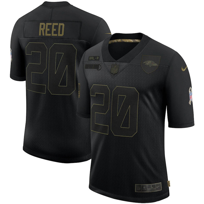 Nike Ravens 20 Ed Reed Black 2020 Salute To Service Limited Jersey Nike Ravens 20 Ed Reed Black 2020 Salute To Service Limited Jersey