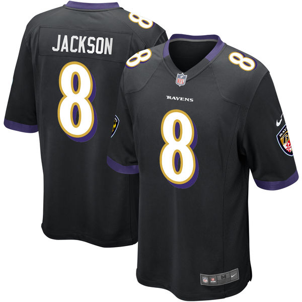 Nike Ravens 8 Lamar Jackson Black 2018 NFL Draft Pick Elite Jersey Nike Ravens 8 Lamar Jackson Black 2018 NFL Draft Pick Elite Jersey