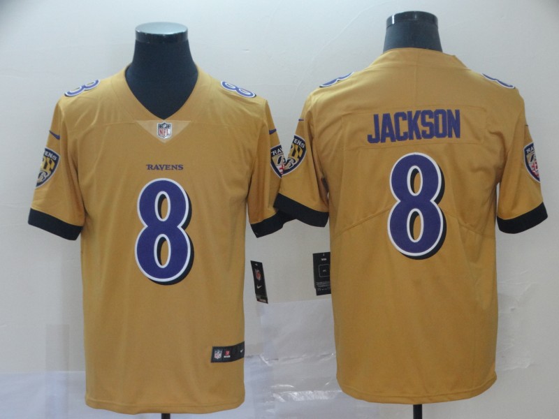 Nike Ravens 8 Lamar Jackson Gold Inverted Legend Limited Jersey Nike Ravens 8 Lamar Jackson Gold Inverted Legend Limited Jersey