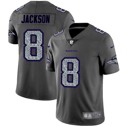 Nike Ravens 8 Lamar Jackson Gray Camo Vapor Untouchable Limited Jersey Nike Ravens 8 Lamar Jackson Gray Camo Vapor Untouchable Limited Jersey