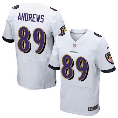 Nike Ravens 89 Mark Andrews White Elite Jersey Nike Ravens 89 Mark Andrews White Elite Jersey